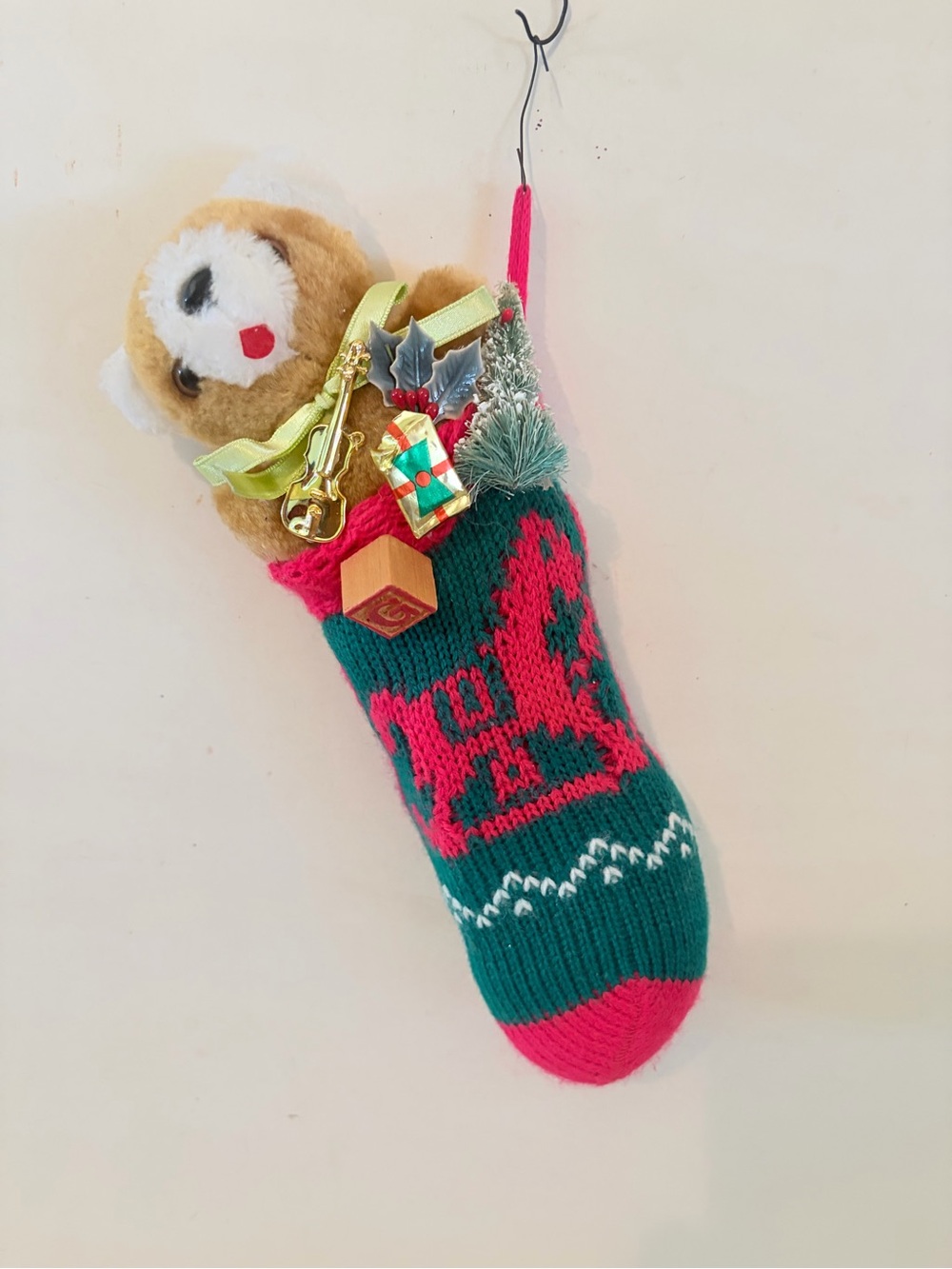 Vintage Seymour Mann Musical Stocking Christmas Tree Ornament Teddy Bear Gifts